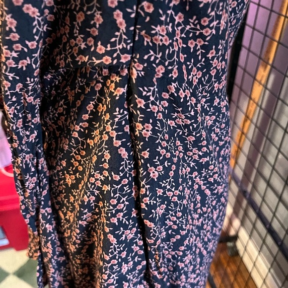 Free People Black and Pink Floral Long Sleeve Dress - Picture 8 of 9